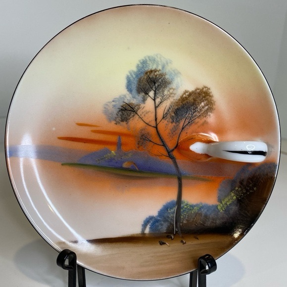 EUC Antique Noritake Tree in the Meadow Circa 1911 Small Plate with Handle - Picture 4 of 9